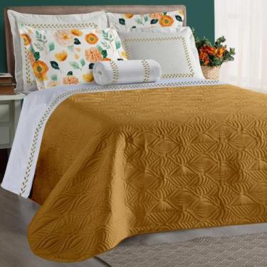 Imagem de Cobre Leito Casal Queen Size Colcha Clancy 200 fios Bordado LOLITA - J