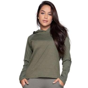 Imagem de Blusa Comfy Canelada Vekyo Com Capuz Frio Moda Casual Feminina Tamanho:M;Cor:;Gênero:Feminino-Feminino
