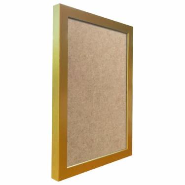 Imagem de Moldura Lisa Revestida para Quadros e Fotos com Fundo Mdf - 2x2 Cor:DOURADO;Tamanho:15X21 CM
