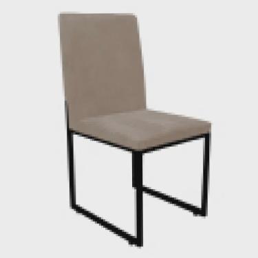 Imagem de Cadeira de Jantar Office Sttan Industrial Escritório Sala Ferro Preto Suede Bege - Ahazzo Móveis