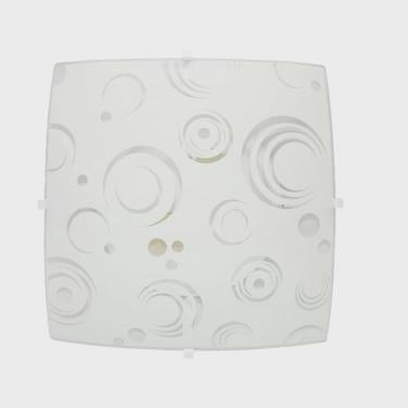 Imagem de Plafon Quadrado 30 Cm 2 Lâmpadas Galax Branco