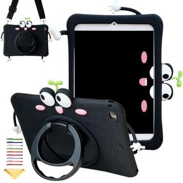 Imagem de Capa infantil para iPad (A16) 11ª geração 11 polegadas 2025/iPad 10ª geração 10 polegadas 2022, capa UUcovers com alça giratória de 360° com suporte para lápis/alça de ombro menina menino linda capa