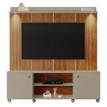 Imagem de Estante Home Madison 180cm para TV até 70 - Mobler, Grigio Fosco/ Cina