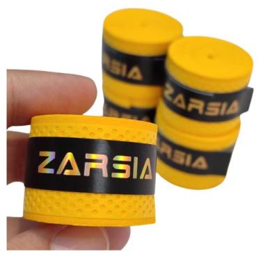 Imagem de 5 Overgrip Fita Super Grip Seca Raquete Beach Tennis Zarsia, Amarelo
