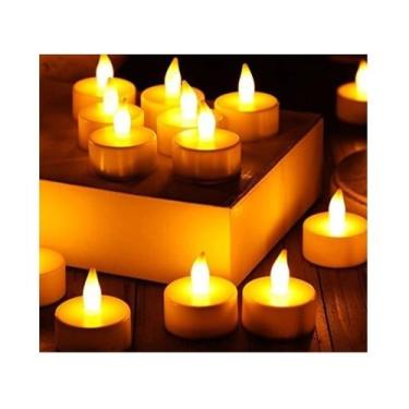 Imagem de 3 Velas De Led Bateria Inclusa Cor Da Luz Branca Amarela - Coisaria