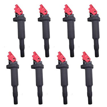 Imagem de ARKAUTO 8 Peças Bobina De Ignição Tipo Bosch Vermelha Alta Energia Uf592 12137594937 Para Bmw Série 5 6 7 X5 X6 X7 E M Power N62 N63 S63 E&F&G Chassis 4.0 4.0T 4.4T 4.8 V8