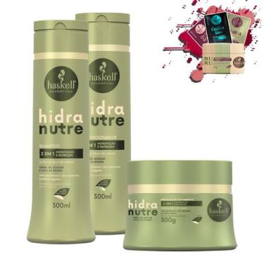 Imagem de Kit Haskell Hidranutre Sh Cond Masc 300ml