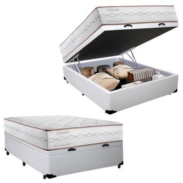 Imagem de Cama Box Baú Casal Sintético JS + Colchão de Molas Ensacadas Herval Ho