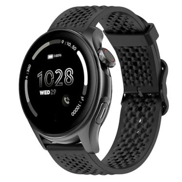 Imagem de Lamshaw Pulseira de relógio inteligente Cubitt Viva Pro, pulseira esportiva de liberação rápida compatível com Cubitt Viva Pro, Viva, Aura Pro, Aura Smart Watch (preto)