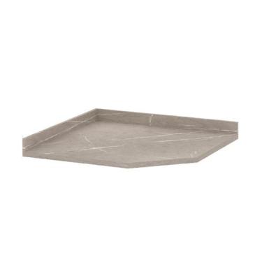 Imagem de Tampo para Balcão Canto Diagonal 74cm Premium Luciane Móveis, Quartzo 