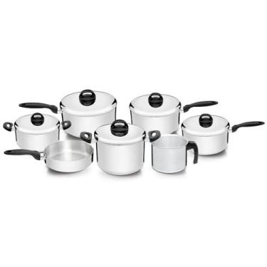 Imagem de Jogo de Panelas Eterna 7 Peças em Alumínio Polido Nigro