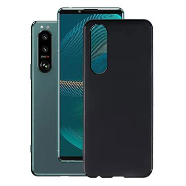 Imagem de Capa para Sony Xperia 5 III, KJYF preta à prova de choque, capa de proteção contra quedas de 360° capa de silicone macio ultrafina de corpo inteiro + capa para Sony Xperia 5 III 6,1 polegadas - preta