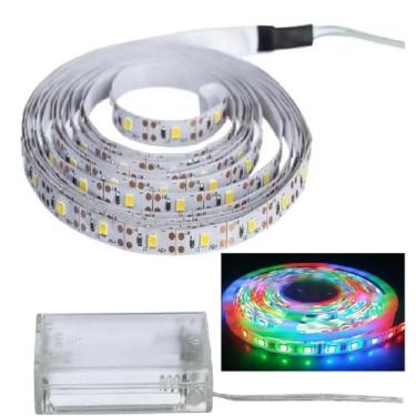 Imagem de 10 Fita Super Led 2m Metros Sem Fio com 120 Leds (COlorido)