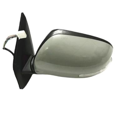 Imagem de Espelho retrovisor externo para porta de carro, conjunto compatível com Mitsubishi ASX RVR 2013-2019 9 pinos com luz de visor de curva dobrável automática(Unpainted-Left Side)