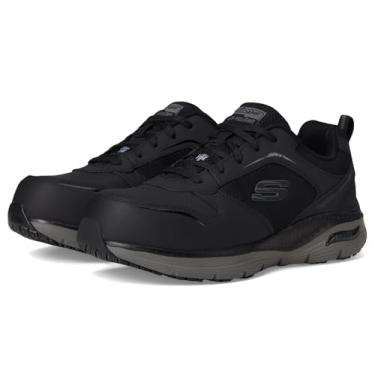 Imagem de Skechers Sapato masculino com cadarço e arco de segurança Sr Comp Toe, Preto/Carvão, 7 Wide