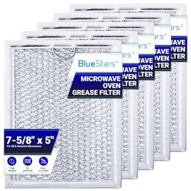 Imagem de Filtro de graxa de forno de micro-ondas ultra durável WB06X10309 7 x 5 x 3/32" Peça de reposição por Blue Stars – Ajuste exato para GE e Kenmore Microwaves – Substitui 910457 AP3668752 PS228019 – Pacote com 5