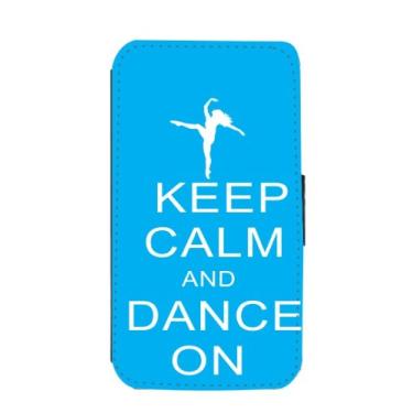 Imagem de Rikki Knight Keep Calm and Dance On - Capa carteira flip cor azul celeste com aba magnética para Samsung Galaxy S3