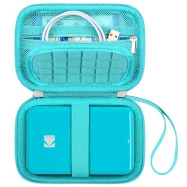 Imagem de Canboc Estojo de viagem compatível com KODAK Step Wireless Mobile Photo Mini Impressora colorida, bolso de malha com zíper, papel fotográfico e cabo, verde (apenas capa)