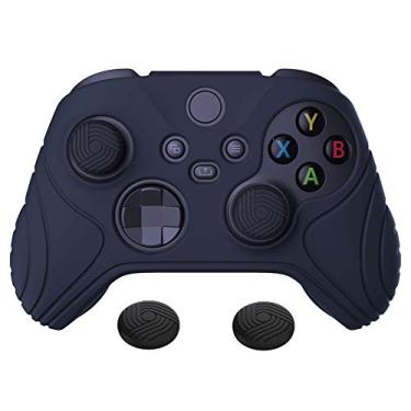 Imagem de eXtremeRate PlayVital Samurai Edition Anti-Slip Controller Grip Silicone Skin for Xbox Core Controller, Ergonomic Protective Case Cover for Xbox Series S/X w/Thumb Grips - Midnight Blue