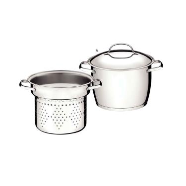 Imagem de Conjunto Cozi-Pasta 2 Peças Tramontina Allegra Em Aço Inox Com Fundo Triplo Inox