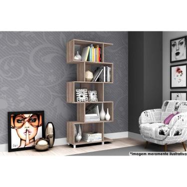Imagem de Estante De Livros Esm209 C/ 5 Nichos Rustico - Movelbento