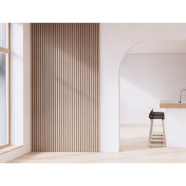 Imagem de Kit Painel Ripado Mdf 4 Placas 5X1,5X250Cm (0,5M²) Casablanca Capuccino