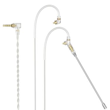 Imagem de Cubilux Cabo IEM MMCX de 3,5 mm com microfone Boom, cabo de monitor intra-auricular MMCX com microfone para SE215, SE315, SE425, SE535 e mais, 1,8 m