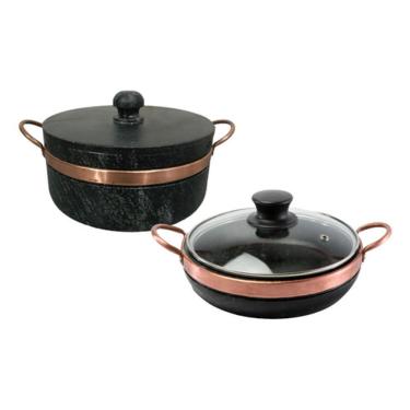 Imagem de Jogo De Panelas De Pedra Sabão Premium 6 Peças