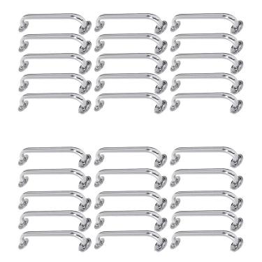 Imagem de Alça De Apoio Barra Inox 50cm Kit 30 Unidades Idoso Acessibilidade Cadeirante Segurança Banheiro Box