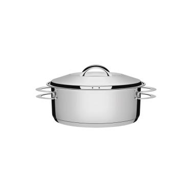 Imagem de Caçarola Tramontina Solar Rasa Em Aço Inox Fundo Triplo Com Tampa E Alças 20 Cm 2,9 L