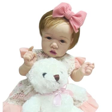 Imagem de Bebê Reborn Menina Artesanal Toda Em Silicone Soft Macia
