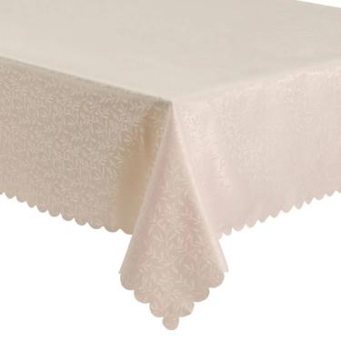 Imagem de Toalha De Mesa Retangular Impermeável Básica Nude 2,20x1,60cm Auguri Casa Rami