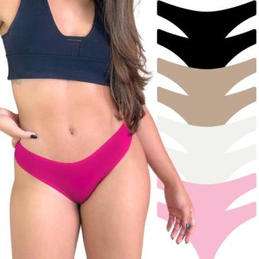 Imagem de Kit 8 Calcinha Feminina Algodão Antialérgica Tanga Dia a dia - Viére, 