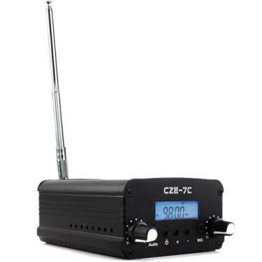 Imagem de YOVDA Transmissor De Rádio Fm 7 W Para Igreja, Longo Alcance, Estéreo, Miniestação Com Entrada Áudio Microfone 3,5 Mm, Cinema Drive-In, Estacionamento Luzes, Show Fogos Artifício