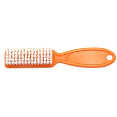 Imagem de Escova de Unha Profissional Micure Pedicure Quadrada Cabo Longo Kit 50 Peças - Laranja