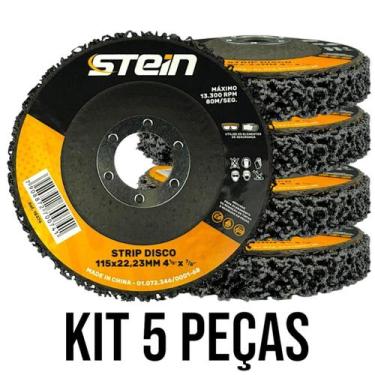 Imagem de 5 Unidades Disco Strip Stein 115 mm (4,5") x 22,2 mm  Limpeza de Tinta