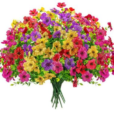 Imagem de Flores artificiais Der Rose para decoração ao ar livre x12