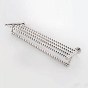 Imagem de Kit de banheiro em níquel escovado - Suporte para toalhas de aço inoxidável - Conjunto, suporte para toalhas