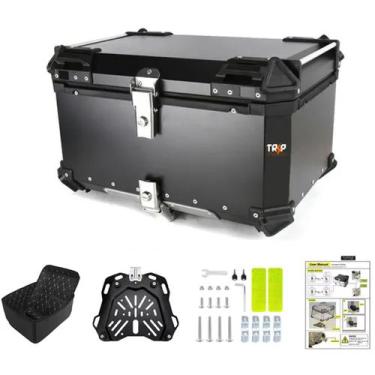 Imagem de Baú Alumínio Moto 65L Universal Bauleto Reforçado Para Motocicleta Com