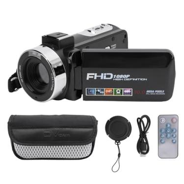 Imagem de Câmera de vídeo Câmera de 3 polegadas IPS Screen de rotação 1080p 30fps 30mp 18x Digital Zoom controle remoto Camecorder para viagens de casamento