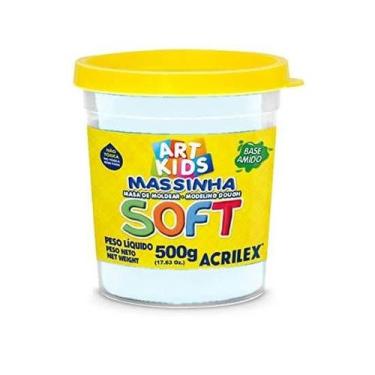 Imagem de Massinha De Modelar Soft Acrilex Pote 150g Branco Neve Ref. 418