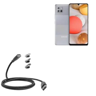 Imagem de Cabo BoxWave para Samsung Galaxy A42 5G (cabo da BoxWave) – MagnetoSnap PD AllCharge Cable (100W), cabo de carregamento magnético PD 100W USB tipo C Micro USB para Samsung Galaxy A42 5G – Preto