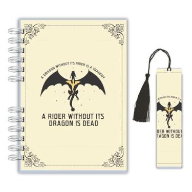 Imagem de Planner Diário de Leitura – Inspirado em Quarta Asa | Capa Dura + Marcador com Tassel + Marcador Magnético