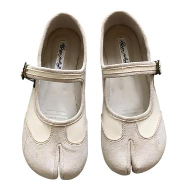 Imagem de Tabi Shoes Sapatilha feminina Mary Janes Ballet – Bico baixo ortopédico bonito casual confortável caminhada leve feminino sólido combina com tudo para uso diário, praia, viagem, atletismo, ficar em pé