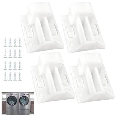 Imagem de Pacote com 4 - AAA30793431 Kit de ferragens de montagem de arruela compatível com pedestal L-G de lavadora e secadora AAA30793426 2309919 AAA30793415 PS7785755