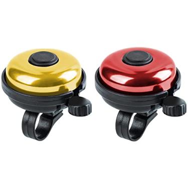 Imagem de Xthuge Campainha De Bicicleta Clássica, Alumínio Com Som Alto E Nítido Para Adultos Crianças (Vermelha Amarela - Uso A Mão Direita Pacote 2)