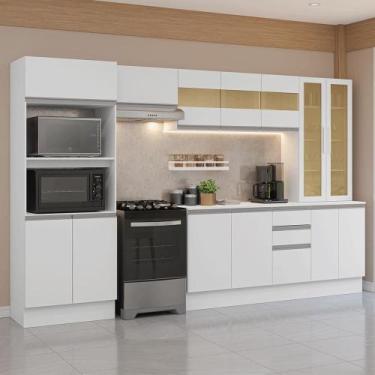 Imagem de Armário de Cozinha Completa 100% MDF 310 cm Branco Smart Madesa 04, Br
