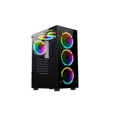Imagem de Gabinete Gamer Rise Mode Glass 06X Mid Tower Vidro Temperado USB 3.0 C