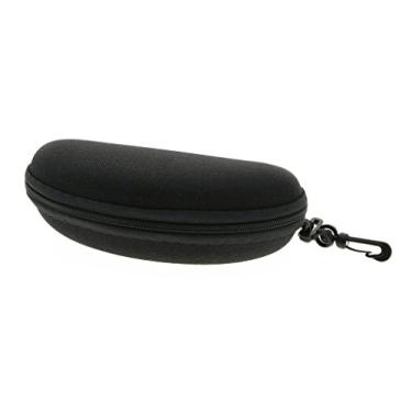 Imagem de Óculos de sol macio capa com zíper estojo de óculos com gancho e clipe de cinto | para armação média a grande | Masculino e feminino, Black 1 Pc, One Size