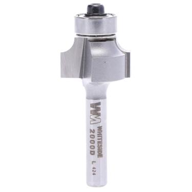 Imagem de Whiteside Router Bits Fresa redonda 2000D com raio de 1,6 cm (5/32"), diâmetro grande de 33/16" (13/16") e comprimento de corte de 1/2" (1/2")